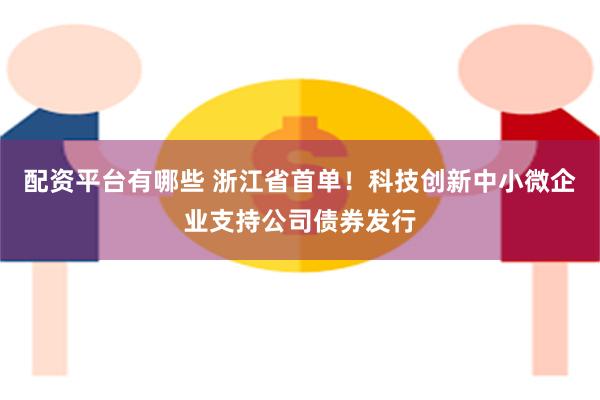 配资平台有哪些 浙江省首单！科技创新中小微企业支持公司债券发行