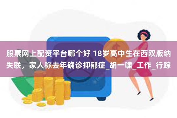 股票网上配资平台哪个好 18岁高中生在西双版纳失联，家人称去年确诊抑郁症_胡一啸_工作_行踪