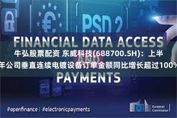 牛弘股票配资 东威科技(688700.SH)：上半年公司垂直连续电镀设备订单金额同比增长超过100%