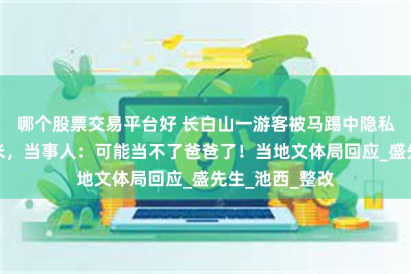 哪个股票交易平台好 长白山一游客被马踢中隐私部位，飞出两米，当事人：可能当不了爸爸了！当地文体局回应_盛先生_池西_整改
