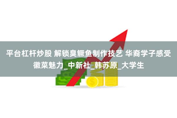 平台杠杆炒股 解锁臭鳜鱼制作技艺 华裔学子感受徽菜魅力_中新社_韩苏原_大学生